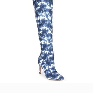 Gianni Bini Zenner Blue Tie-Dye Knee High Boots